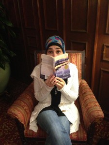 My good friend Haneen surprised at a book's diversity. 