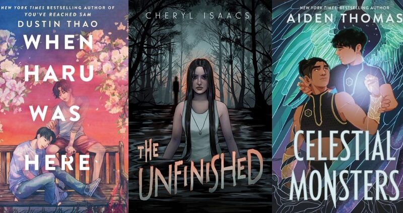 Collage of the covers for When Haru Was Here, The Unfinished, and Celestial Monsters. All are described in more details in the post.