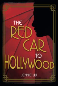 The illustrated cover shows a silhouette of a woman in the upper right corner. The background seems reminiscent of a red fan. There is a gold design that frames the illustration.