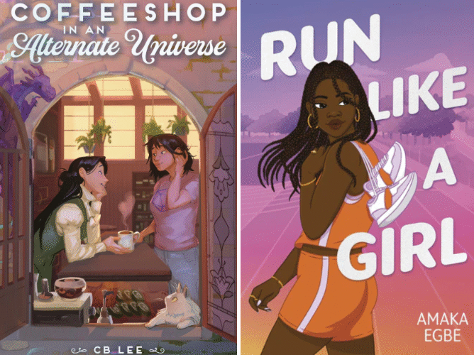 Book covers for Coffeeshop in an Alternate Universe and Run Like a Girl